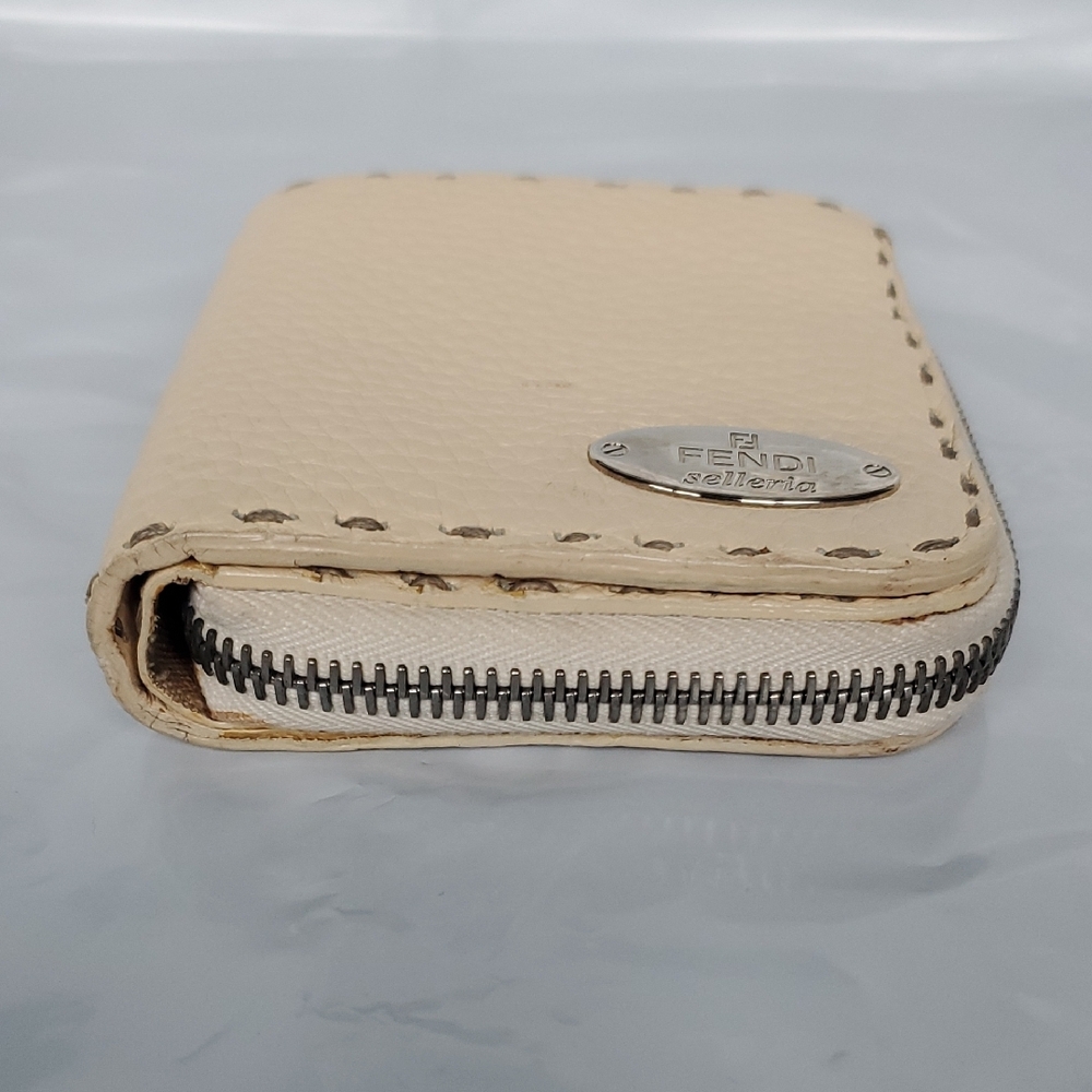 FENDI Selleria Cream Leather Wallet - Picture 14 of 15